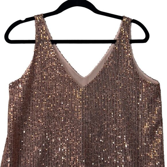 New!! Oversized fit small Pink sequin top from Loft NWT - Picture 3 of 12